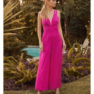Sugarlips Magenta All Your Heart Strap Jumpsuit